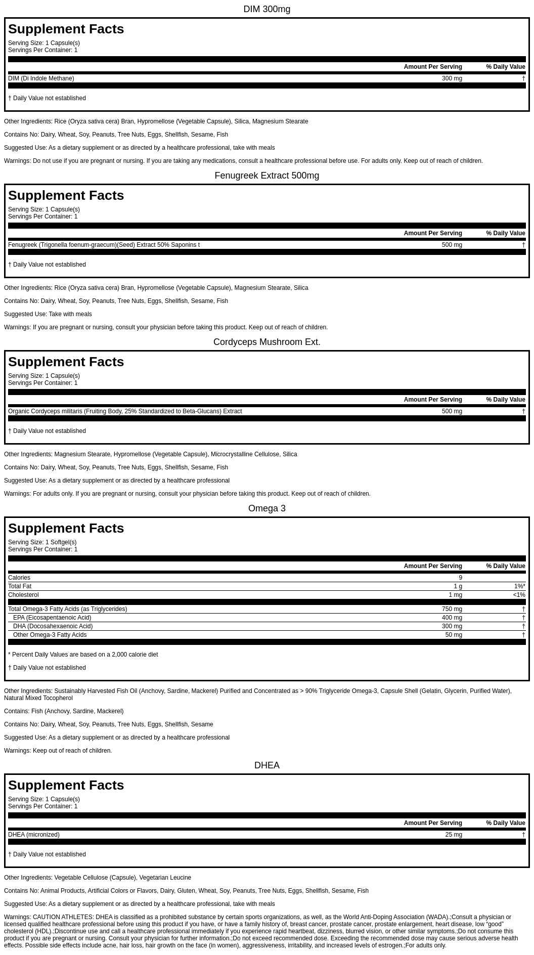 Women's Hormone Pack